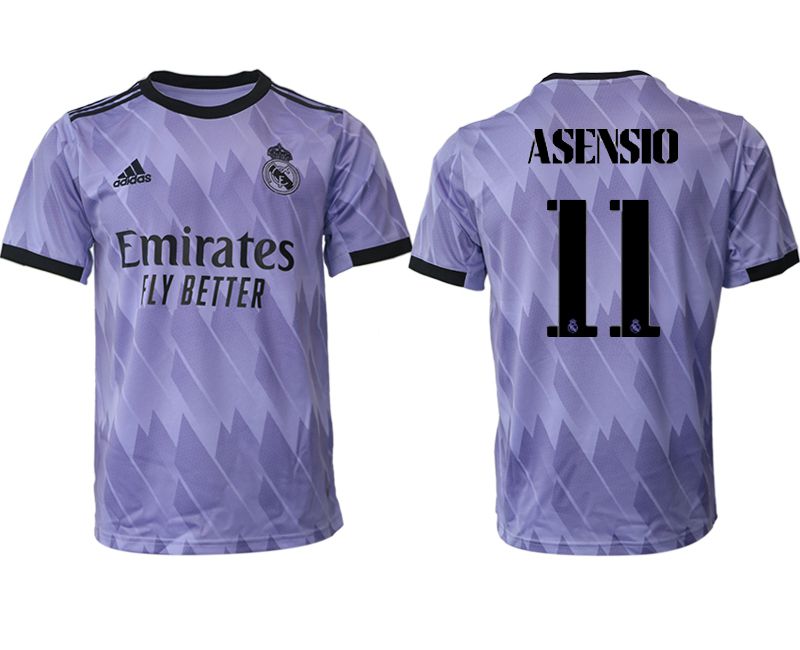 Men 2022-2023 Club Real Madrid away aaa version purple #11 Soccer Jersey
